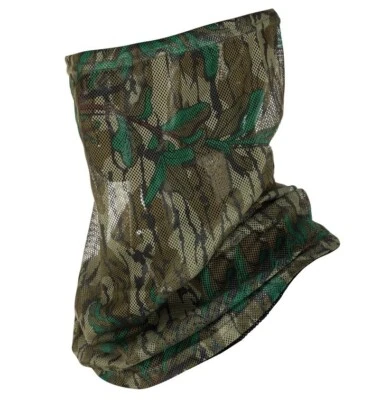 Drake Ol Tom OT0028 Men's Turkey Mesh Stretch Greenleaf Camo Half Mask Gaiter - Image 1 of 2