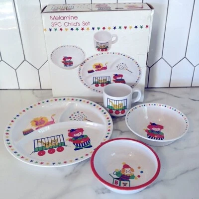 Juego de platos para niños vintage Target Melamine 3 piezas Foto 1 de 4