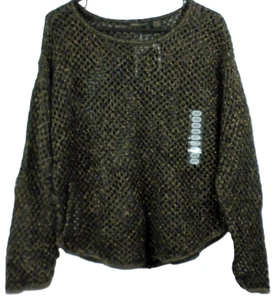 Jeanne Pierre Women's Black w/ Silver Thread Sweater Size L - Picture 1 of 7