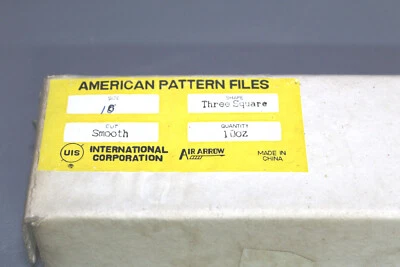 Qty 12 American Pattern Files 10" 3-Square Shape Smooth Cut UIS Air Arrow New - Image 1 of 2