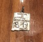 Vintage New Mexico State Map Santa Fe Albuquerque Carlsbad Sterling Silver Charm
