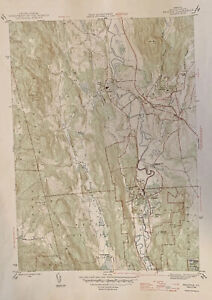 Vintage 1946 USGS Topographical Map of Vermont Proctor Quadrangle- Unfolded
