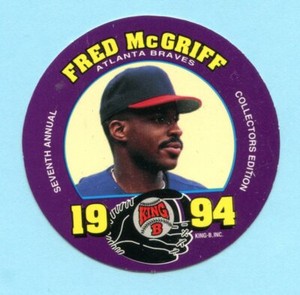 1994 King-B Jerky Seventh Annual Collector's Edition Disc # 1 Fred McGriff 