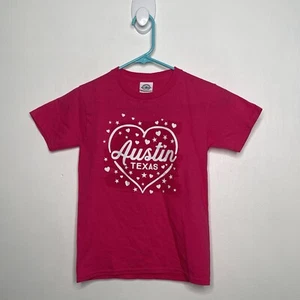 Love Heart Austin Texas Shirt Girls Size Small 8 Short Sleeve NWOT - Picture 1 of 4