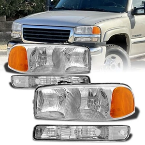 Faro para 1999 2000 2001 2002 2003-2006 GMC Sierra 2000-2006 Yukon 1 par - Imagen 1 de 9