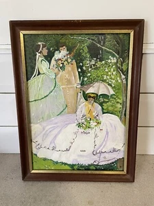 Woman In The Garden Claude Monet Acrylic Framed Copy On Board - Picture 1 of 7