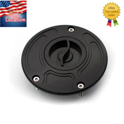 For Kawasaki Ninja ZX6RR 2006-2016 ZX9R 2000-2003 CNC Gas Cap Tank Fuel Cover - Image 1 of 4