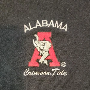 Vintage Jerzees Alabama Crimson Tide Bama Football Old Logo Sweatshirt XL Black - Picture 1 of 12