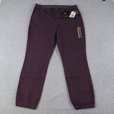 Pantalones Lee Mujer 12M Weldon Calce Regular Pierna Jogger Cónica Chino Flex Púrpura Nuevos con Etiquetas Foto 1 de 4