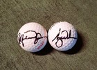 Tiger Woods Michael Jordan Chicago Bulls Hand Signed Autographed Golf Balls COAs