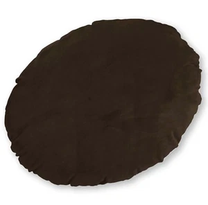 Mf09n Medium Brown Plain Microfiber Velvet Round Shape Cushion Cover Custom Size - Picture 1 of 5