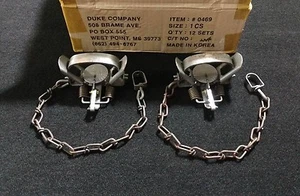 2 Duke # 1 Coil Spring Trap Raccoon Muskrat Nutria Rabbit 0469 Survival Trap - Picture 1 of 1