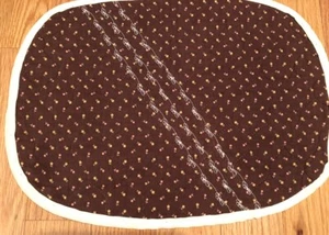 Quilted Table Mats, a set of 4, brown, reversible, 18 x 13, soft, handmade, new - Picture 1 of 8