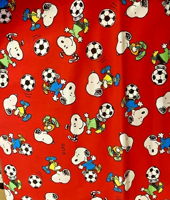 VTG 2000 Peanuts SNOOPY © UFS Soccer Players Tossed on Red Concord BTFQ - Image 1 of 4