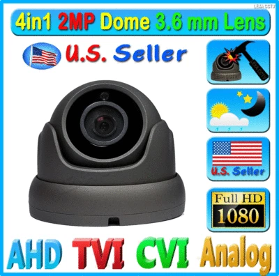 LEXA CCTV LEXAcctv 4in1 HD 2MP 1080P 3.6mm TVI AHD CVI Analog CCTV Night Lens Dome Camera