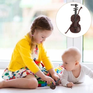 2PCS Mini Violins Toy Simulation Mini Violins Fiddle Display Models for Desktop - Picture 1 of 12