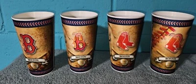 Boston Red Socks 3-D Holographic Cups Spiritcups Baseball MLB Nice 4  - Image 1 of 4