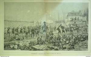 Militaria Champigny en 1870 par Détaille - Picture 1 of 1