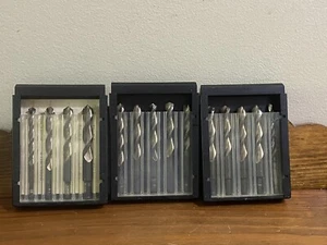 Juego de 3 brocas de taladro vintage CREDO Omark total de 14 fundas originales - Imagen 1 de 12