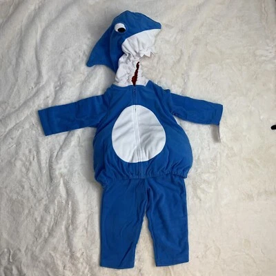 CARTERS baby boys size 18 month BLUE SHARK HALLOWEEN COSTUME plush 2pc NWT - Image 1 of 4