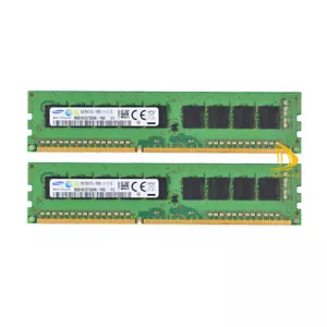 SAMSUNG 2x 8GB PC3L-12800E DDR-1600Mhz ECC UDIMM Desktop Memory RAM·M391B1G73BH0 - Picture 1 of 9