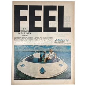 1968 Glasspar ’69 Blue Water Boats Vintage Print Ad - Picture 1 of 1