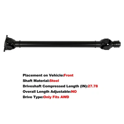 Driveshaft Front for E70 X5 Series BMW E71 X6 2007 2008 2009 2010 2011 2012 2013 Foto 1 de 4