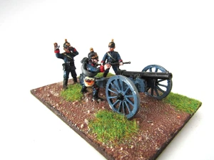 A23 FRANCO PRUSSIAN WAR - PRUSSIAN CANNON MODEL 25/28MM WELL PAINTED METAL - Picture 1 of 3