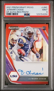 Ja'Marr Chase 2021 Panini Prizm Draft Picks Red /199 RC AUTOGRAPH MINT PSA 9 - Picture 1 of 3