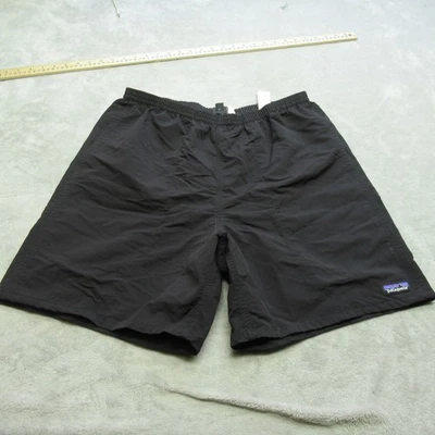 Pantalones Cortos Patagonia Para Hombres Grandes Negros Netplus Conchas Cintura Elástica Bolsillos Bolsos Foto 1 de 4