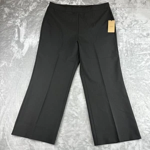 NWT Halogen High Waisted Trousers Women's XL Black Wide Leg Elastic Waist (0796) - Picture 1 of 9