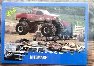 1990 CLASSIC MONSTER TRUCK #120 NITEMARE STEVE HESS KARTE MIT SCHUTZHÜLLE - Bild 1 von 2