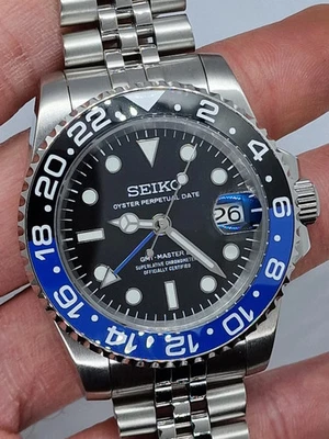 Seikmod GMTEIKO Batmanner | NH34 GMTEIKO Aut | Blue–Black Bezel | Sapphire 40mm - Image 1 of 4