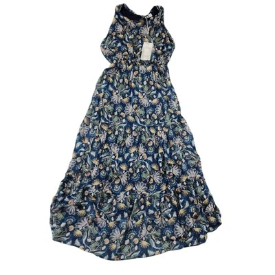 Maxi Vestido LARA G. By Lara Guidotti Floral Aireado Mezcla Seda Sin Mangas Talla L NUEVO Foto 1 de 4