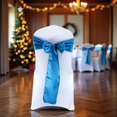Атласные пояса для стульев MDS, упаковка 50 шт., 7 x 108 дюймов каждый, декоративные банты для стульев лента T... - Изображение 1 из 4