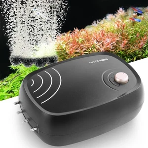 10W Leistungsstarke Aquarium Luftpumpe: 4 Auslässe 320GPH Luftpumpe für Aquarium, Lei... - Bild 1 von 6