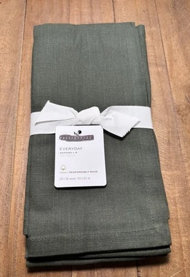 Pottery Barn Everyday Organic Cotton Napkins ~ Set of 4 ~ Cyprus - Image 1 of 4