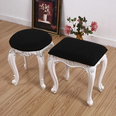 Round Rectangle Bar Stool Cover Round Stool Cushion Cover Elastic Seat Covers - Image 1 of 4