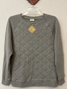 Crazy 8 Boys XL 14 Gray Quilted Pullover Fleece-Lined Striped Sweater NWT! A2144 - Picture 1 of 5
