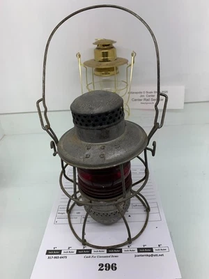 296 Armspear Mfg. Co. Pennsylvania Railroad PRR 1925 Red Fresnal Globe Lantern - Image 1 of 4
