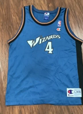 Camiseta deportiva de baloncesto vintage del campeón Chris Webber Washington Wizards NBA L juvenil Foto 1 de 4