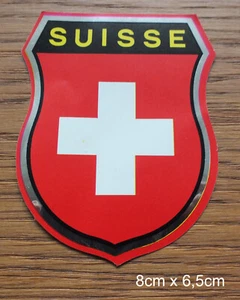 Sticker Aufkleber Suisse Schweiz  Switzerland Wappen Flagge 80er Jahre - Picture 1 of 1