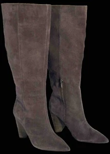 Vince Camuto Modesie Knee Gray Suede Boots Women’s 7.5 New - Picture 1 of 8
