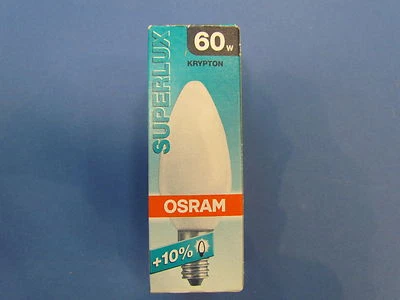 OSRAM Glühlampe Superlux Softone weiß opal 60W E14 Krypton Kerzenlampe  - Bild 1 von 4