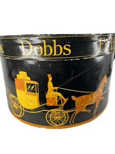 VTG Dobbs Fifth Avenue Original Early 1900's Oval Hat Box With Address Label - Bild 1 von 10