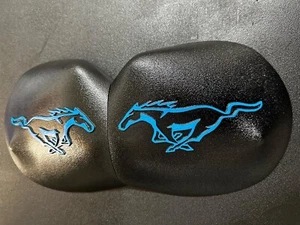 2015-2023 Mustang Custom Fitted Strut Tower Covers Caps (Pony) Set Of 2 - Picture 1 of 18