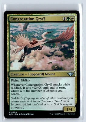 (4x) FOIL Congregation Gryff Outlaws of Thunder Junction – MTG Magic the Gatheri - Image 1 of 2