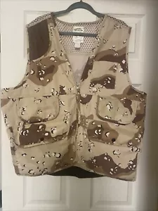 Vintage Sport line Sportswear Hunting Fowl/ Duck Camouflage Vest Size XL - Picture 1 of 12