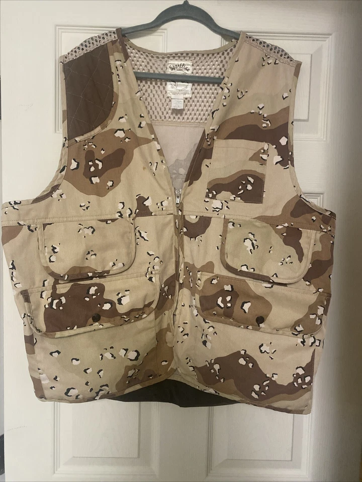 Vintage Sport line Sportswear Hunting Fowl/ Duck Camouflage Vest Size XL - Image 1 of 4