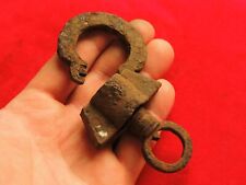 Ancient iron lock and key of the Middle Ages